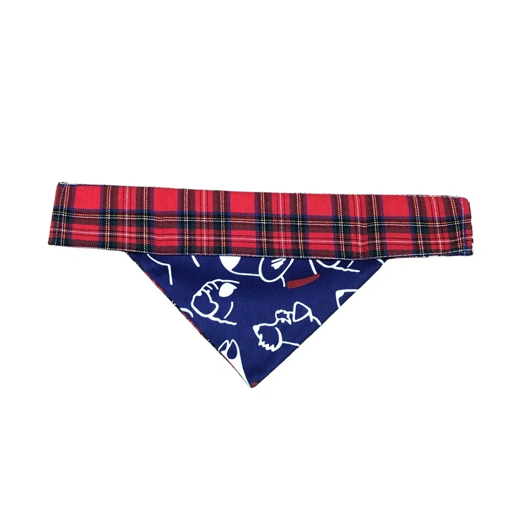 Dog Neckwear Over the Collar Reversible 2n1 Pet/ Dog Bandana